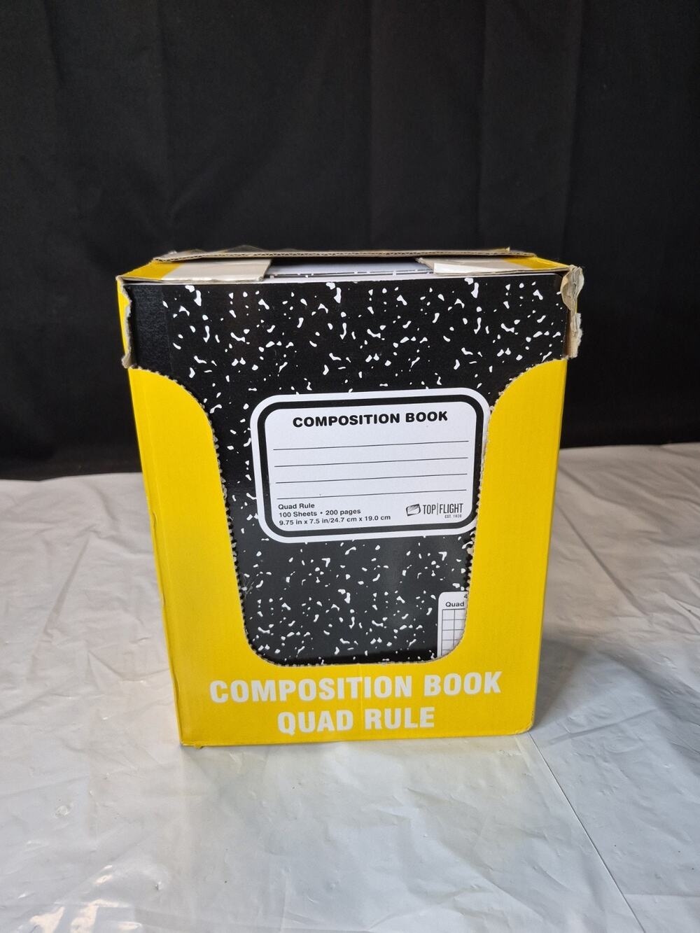 Pkg Of 10 QUAD Ruled Composition Book 5sqPer Inch Graph Paper 100 sheet 600total